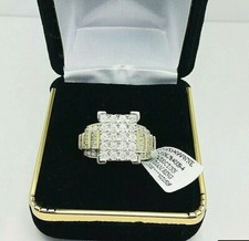 10K Yellow Gold Cinderella Diamond Wedding Ring 2.00 CT Natural Diamond Ladies