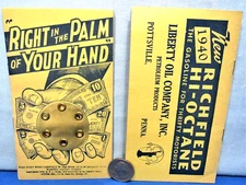 Richfield Gas ~ Pair of 1940's Gambling Promo Games ~ Gold Seal ~ Liberty Oil Co