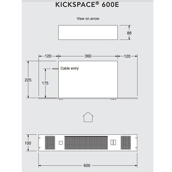New Myson Kickspace Kitchen Plinth Heater Kickspace 500 600 800 Fan  Convector | eBay