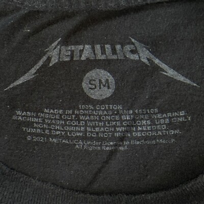 Metallica Men's Snake Never Cared T-Shirt - Officially Licensed Black Band Tee