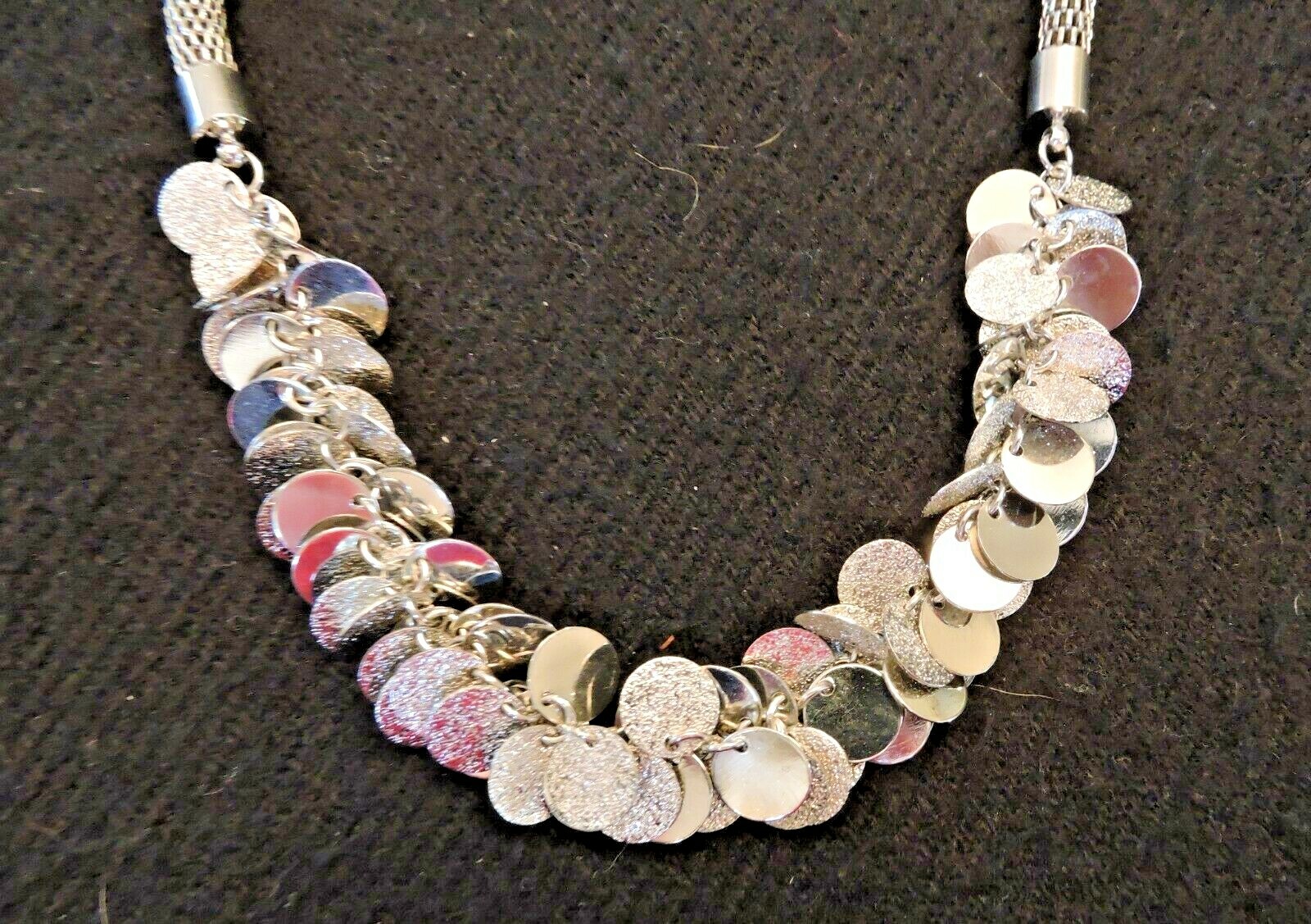 Striking Statement Silver tone adjustable necklac… - image 3