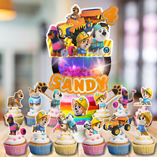 PupstructIon puppy Party Supplies birthday decoration CUPCAKE CAKE TOPPER