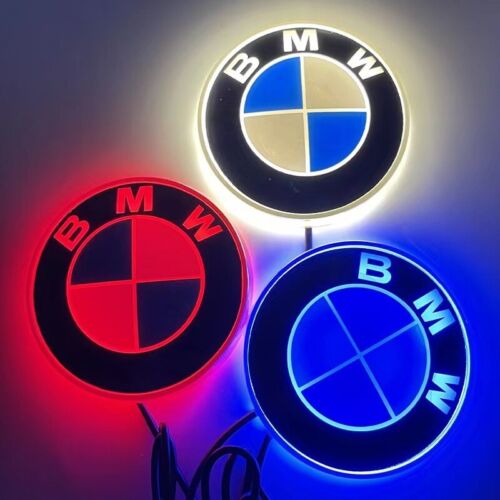 8.2CM 4D Badge LED Light Car Grille Rear Emblem For BMW E36 E90 E93 E87 X3 X5 X6 - Picture 1 of 12