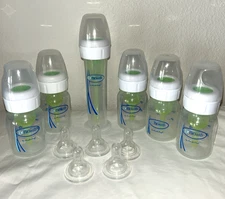 Lot of 5 Dr. Brown's Natural Flow Preemie Baby Bottles 2 Oz & 1 Accufeed 60CC