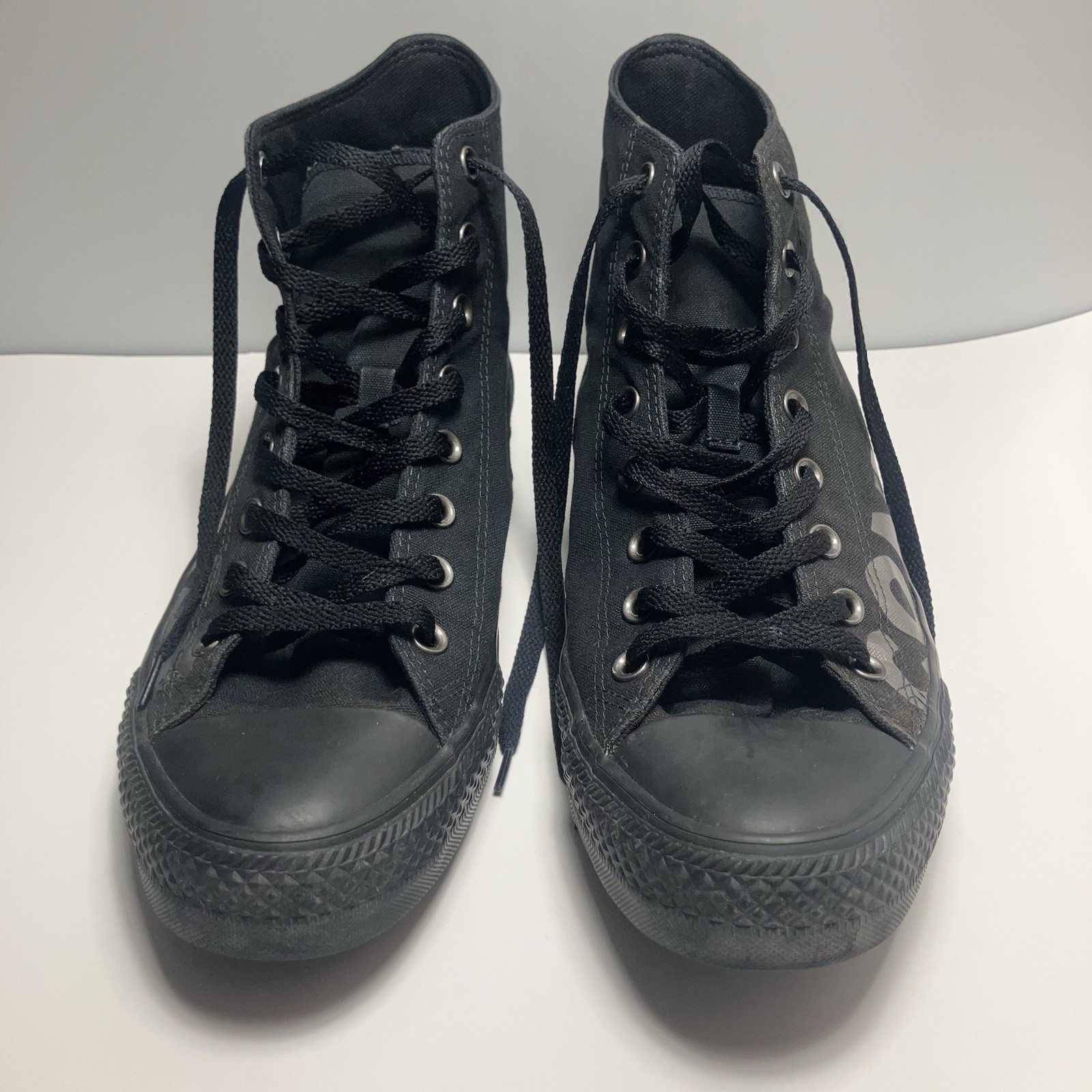 Black Converse Chuck Taylor Size 11M 13W All Star gunmetal Wordmark 2.0 Sneakers thumbnail 2