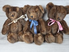 Vintage Handmade Artist Teddy Bears Lot of 3 Fully Jointed Heirloom Bears SU3