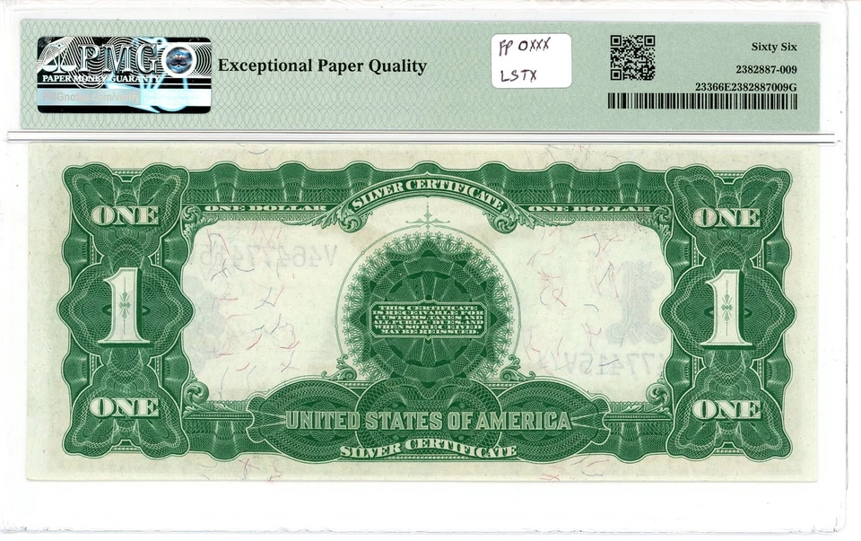 1899 $1 Black Eagle Silver Certificate Fr#233 66 EPQ PMG 2382887-009 V46477415V - Image 2 of 2
