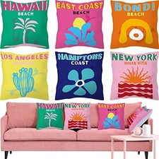 6 Pieces Decorative Preppy Cushion Covers Throw Pillows Cases Aesthetic