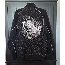 Ecko Unltd Rhino Embroidered Track Jacket Medium Y2K Streetwear Full Zip Edgy