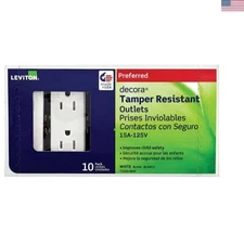 Bulk 10 Pack of 15 Amp Tamper-Resistant Outlets – Perfect for Residential Needs