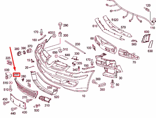 NEU MERCEDES-BENZ SLK R171 FRONTSTOßSTANGE UNTERER GITTER A1718850123 ORIGINAL - Bild 1 von 6