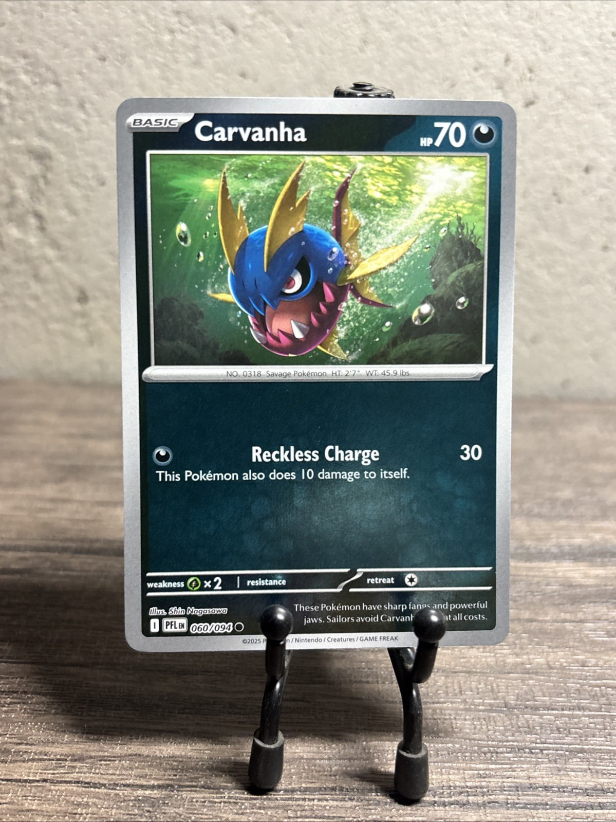 Carvanha 060/094 Me02: Phantasmal Flames Reverse Holo Common-Fast Shipping-NM!!