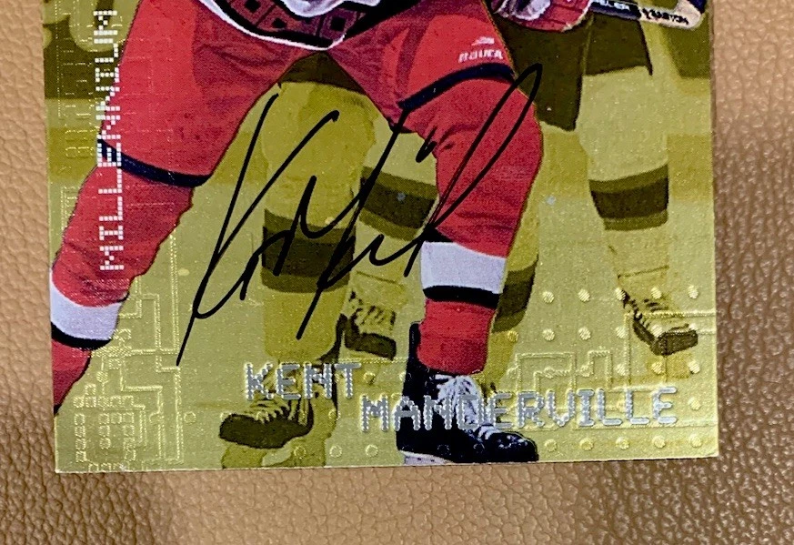 1999 ITG Be A Player Millennium Signature Series Gold Kent Manderville #52 Auto - Image 2 of 3