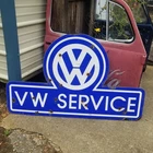 Vintage Look Old Style Volkswagen VW Service Sign Antique Style Dealership Sign