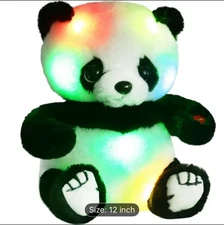 12'' Light Up Panda Stuffed Animals, Kawaii Panda Bear Plush with LED Light
