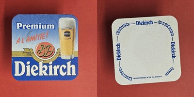 Diekirch Blue Stripe Brewery Beer Mat Beer