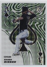 2021 Panini Mosaic Aces Green Mosaic Prizm Shane Bieber #ACE4 1d4b