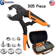 305x Heavy Duty Snap Fastener Tool Kit Boat Cover Metal Snaps Canvas Sewing Tarp
