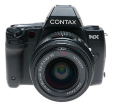 Contax NX film SLR camera Vario Sonnar 28-80mm Zoom lens vintage 35mm