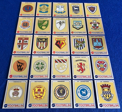 Panini Football 84 Football Sticker Recovered Badges - Pick or Choose Je 3£