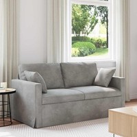 Sofa Hellgrau 158 X 78 X 80 Cm Samt