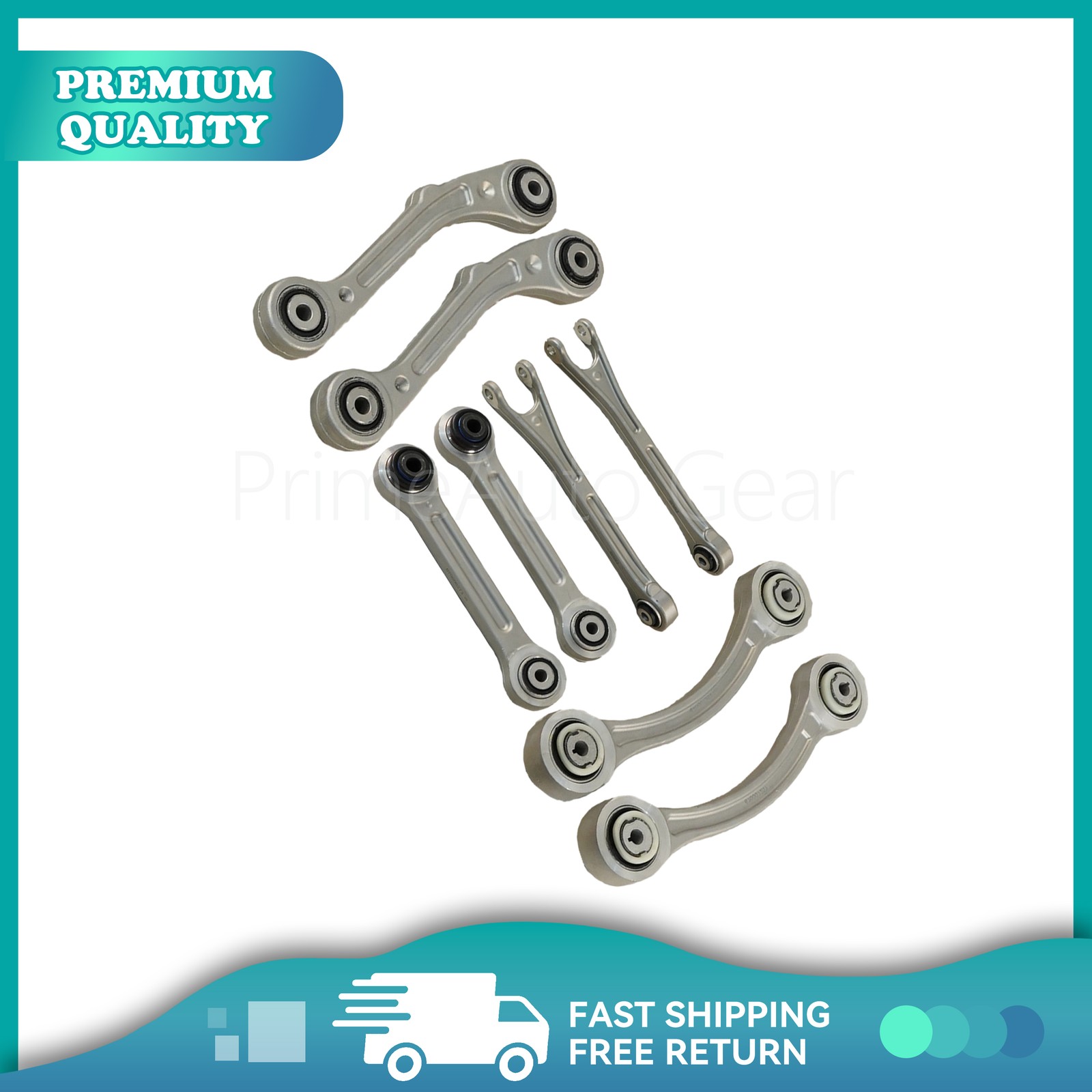 8PCS For Maserati Ghibli Quattroporte 14-16 Rear Suspension Control Arm Set