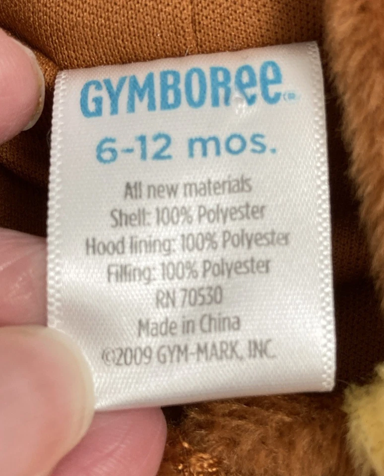 GYMBOREE Halloween Costume Hotdog 6-12 Months Hooded Soft Warm Ketchup Mustard - Image 3 of 4