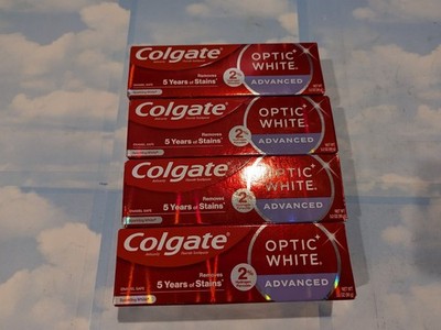 LOT (4) COLGATE OPTIC WHITE ADVANCED TOOTHPASTE SPARKLING WHITE 3.2 OZ X2027