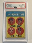PETE ROSE 1963 Topps #537 RC ROY Cincinnati Reds Signed PSA DNA w/ 10 Auto