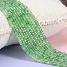 Green Aventurine Heishi Disc Spacer Beads 2x4mm Spring Green 15.5in Strand