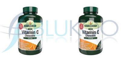 Natures Aid Vitamin C 500mg zuckerfrei Kautabletten - 100 Tabletten (2er Pack)