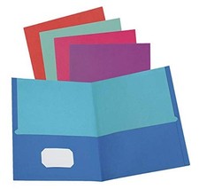 Oxford Twisted Twin Pocket Folder, 9 2/5" x 1/10" x 11 3/4", Assorted