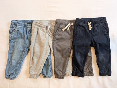 Lot Of 4 18m Toddler Pants, 2 Khakis, 1 Jean, 1 Sweatpant
