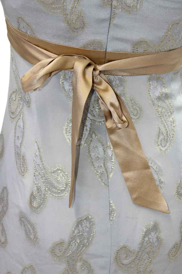 Voom by Joy Han Womens Silk Printed One Shoulder Sleeveless Dress Gray Size XS - Image 4 of 4