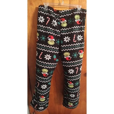 Grinch Pajama Pants Womens Large Christmas Holiday Sleepwear Loungewear