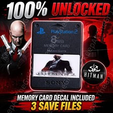 Hitman 2 Silent Assassin Official SONY PS2 Memory Card 100 Unlocked Saves