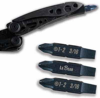 - 3Pcs Double-Ended Screwdriver Bit for Leatherman Multitool Accessories, #1-#2
