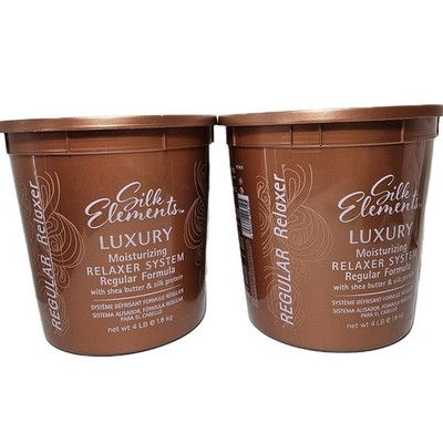 (2) Silk Elements Relaxer Luxury Moisturizing REGULAR Formula Shea Butter 4lb