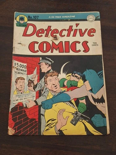 Vintage Detective Comics # 107 Golden Age Batman 1946