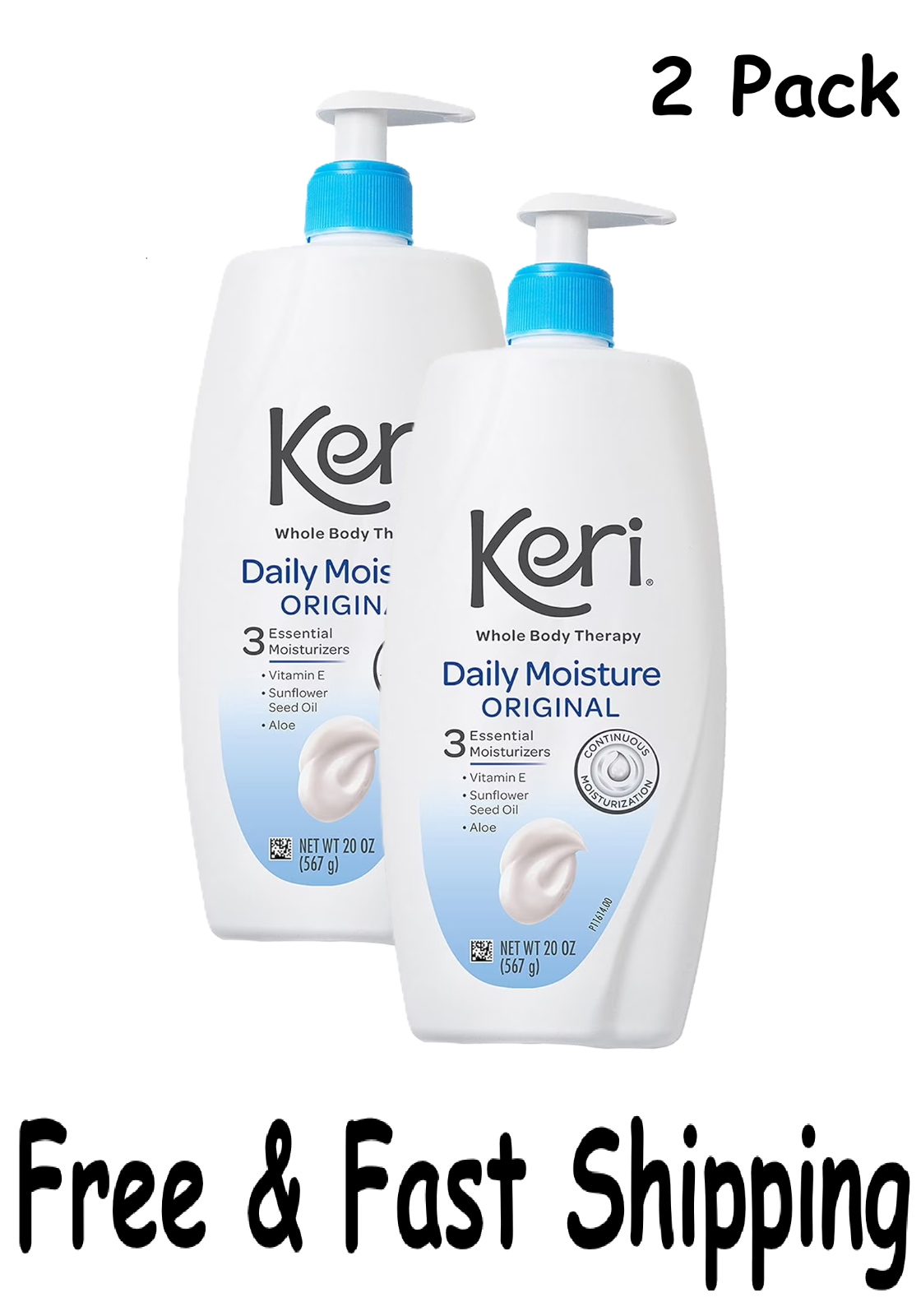 Keri Daily Dry Skin Therapy Moisture Original Body Lotion, 20 Oz