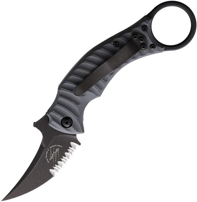 Bastinelli Creations Mako Linerlock BC-06 S N690 Gray G10 Folding Knife