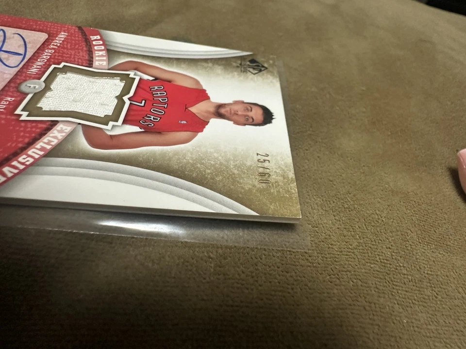 06-07 SP Authentic Rookie Exclusives Andrea Bargnani RC Auto & Event Worn - Image 4 of 4