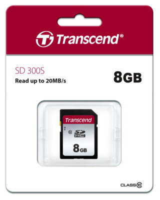 Transcend SDHC Karte 8GB Speicherkarte 300S Class 10