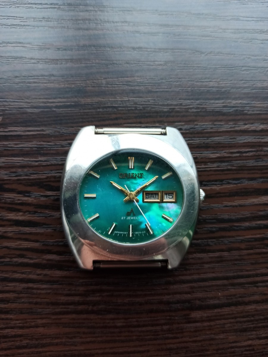 Orient Chrono Ace 42972 27J Vintage pearl dial Authentic Mens