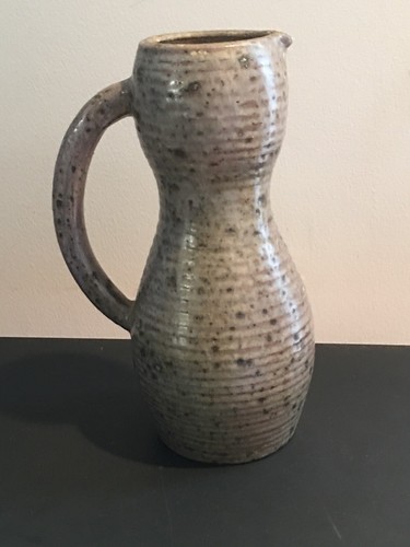 1960s LARGE HAND SIGNED ART POTTERY JUG, LA BORNE POTTERY, FRANCE - Picture 5 of 15