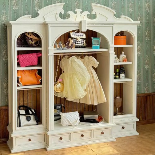 1/12 Scale Dollhouse Miniatures Furniture Vintage Wardrobe Cabinet Unfinished - Picture 3 of 4