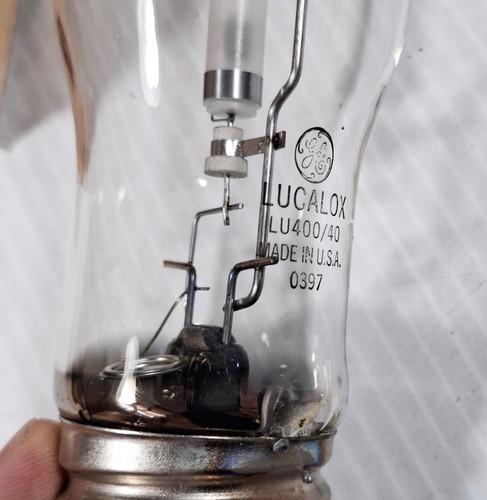 GE Lucalox 400W High Pressure Sodium Lamp Clear E40 Screw Base LU400/40 -GE44055 - Picture 2 of 3