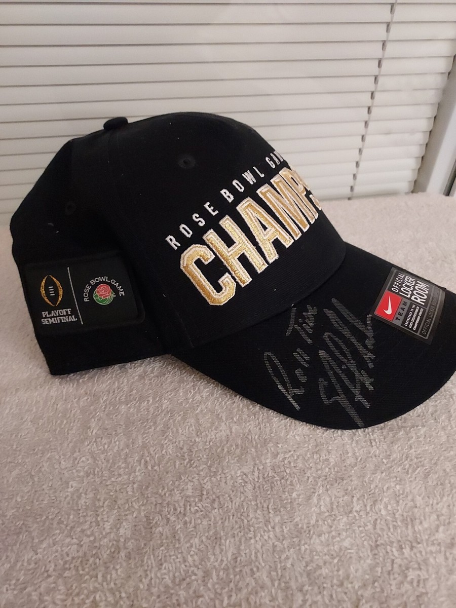 NWT ALABAMA CRIMSON 🏈 TIDE ROSE BOWL GAME 2021 HAT SIGNED BY: COACH NICK  SABAN