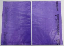Qty. 100 Purple High-Density Bags 8.5" x 11" Plastic Merchandise Shopping Bag