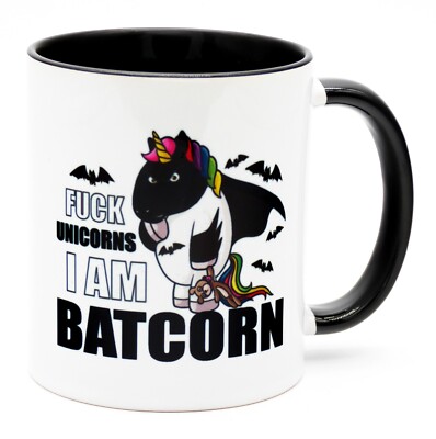 Batcorn Einhorn Tasse mit Spruch Geschenk Kollegin Freundin Süß Arbeit Büro Chef